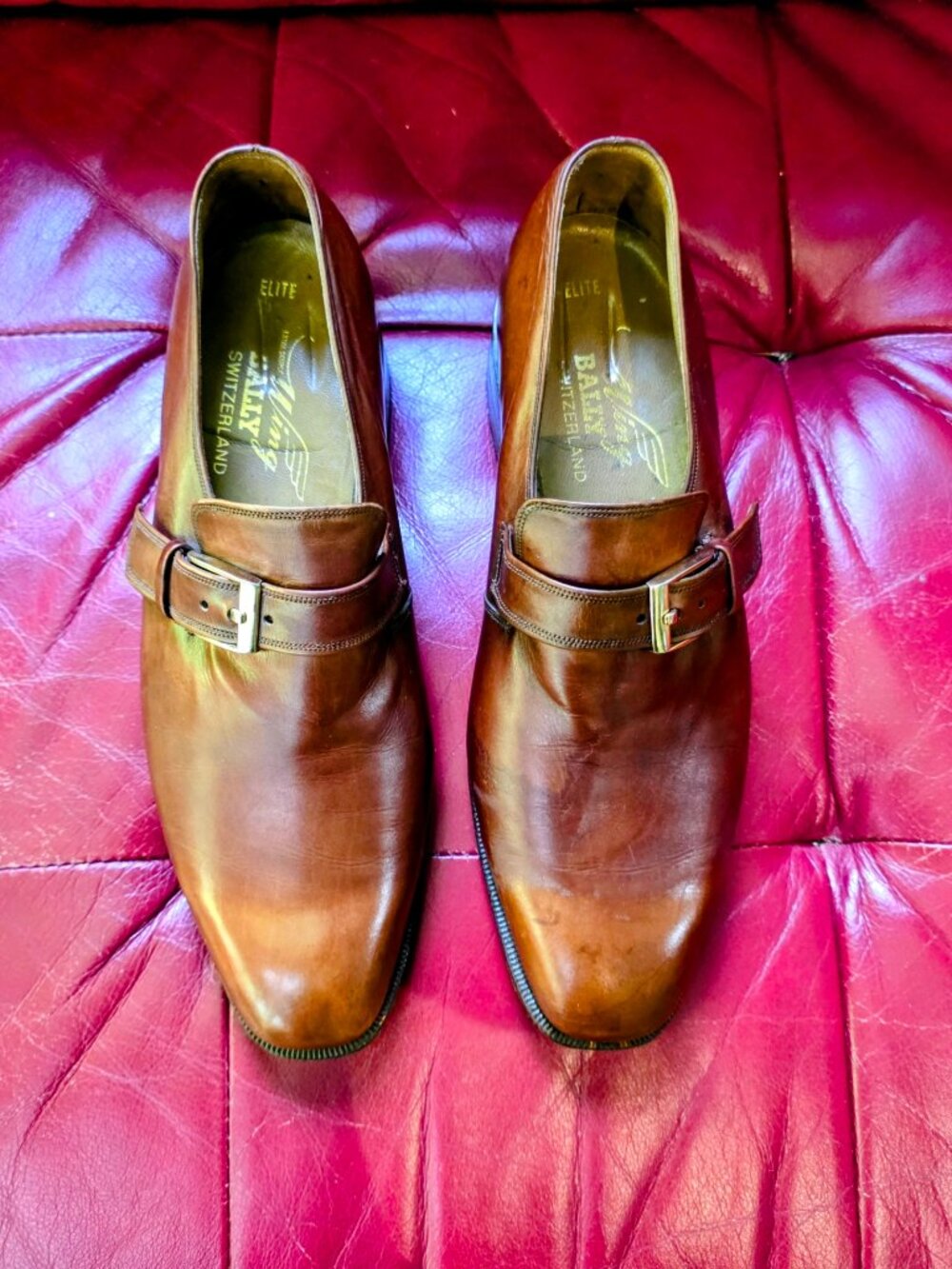 Vintage Bally Elite Brown Leather Monk Strap Dress Shoes – Size 7 D